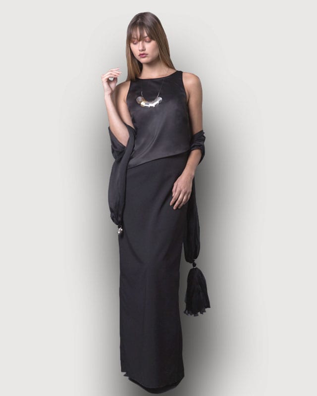 שמלת ערב שחורה של פזית קידר - אתר אופנה - Fashion Israel - מגזין אופנה