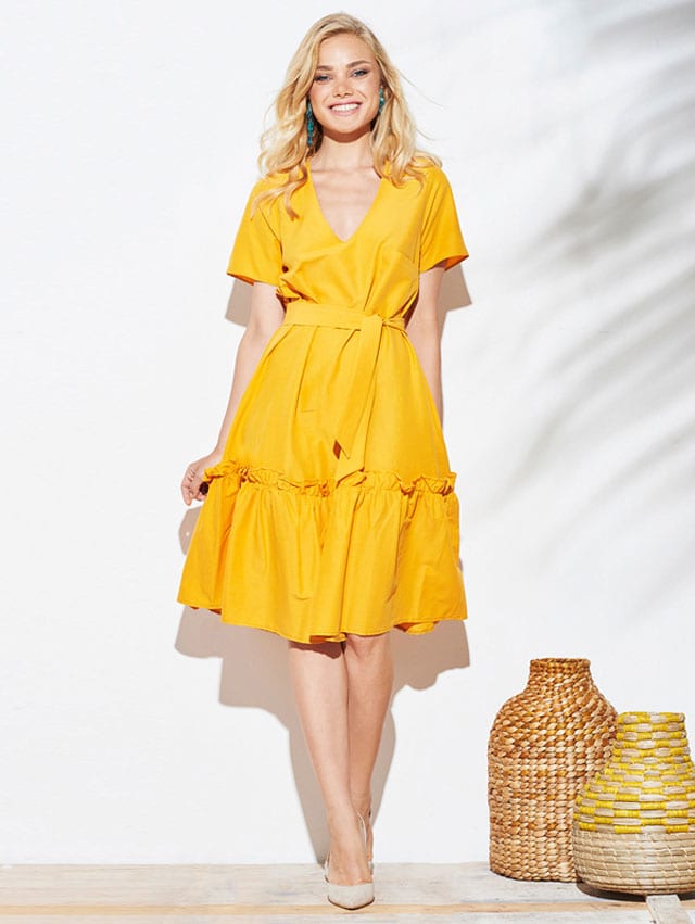 שמלה צהובה של לילך אלגרבלי. אופנה, שמלה לנשף פרום, שמלת נשף, שמלת פרום - אתר אופנה - Fashion Israel - מגזין אופנה