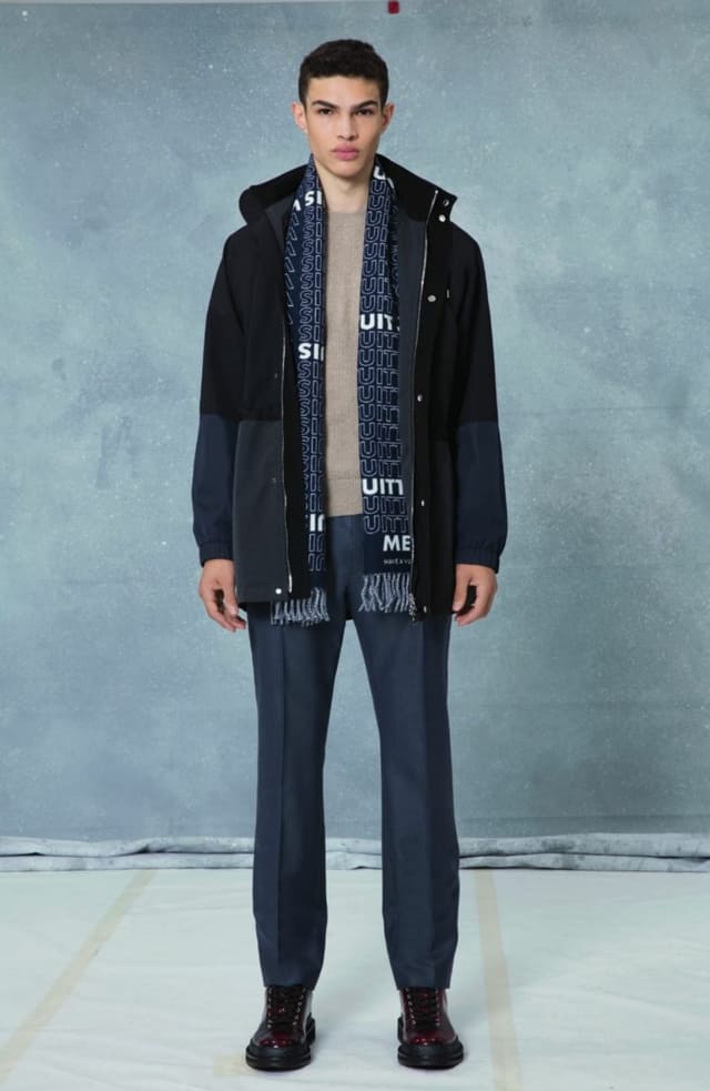 קולקציית בגדי הגברים לחורף 2018-2019 ל-Louis Vuitton בעיצובו של המנהל האמנותי קים ג'ונס. צילום: לואי ויטון מלטייר, אופנת גברים, בגדי גברים, אופנה, מגזין אופנה, מגזין אופנה ישראלי -
