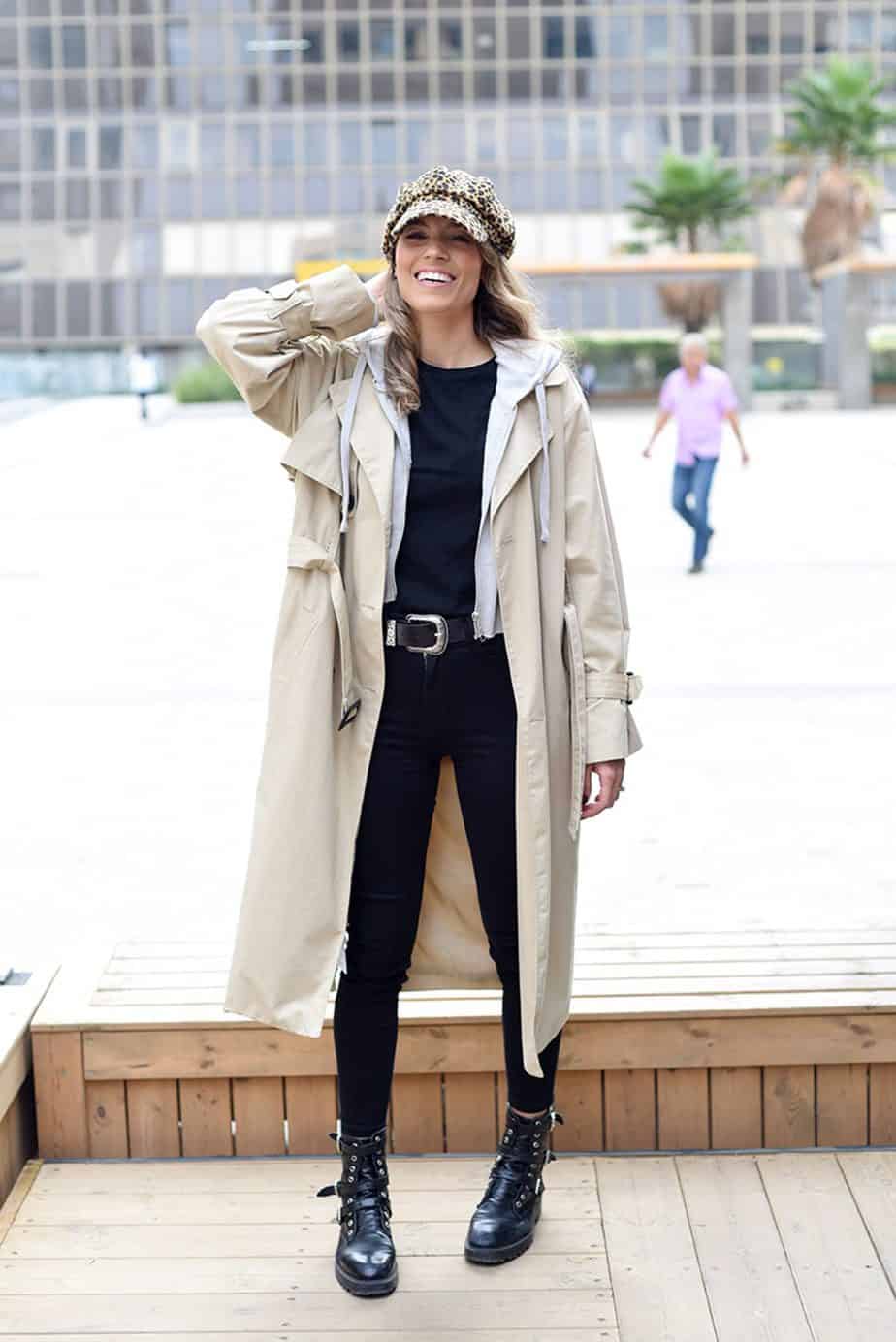 מעיל: מנגו קפוצ'ון: פוקס כובע: אוסף פרטי, חגורה: עדיקה - Fashion Israel - מגזין אופנה
