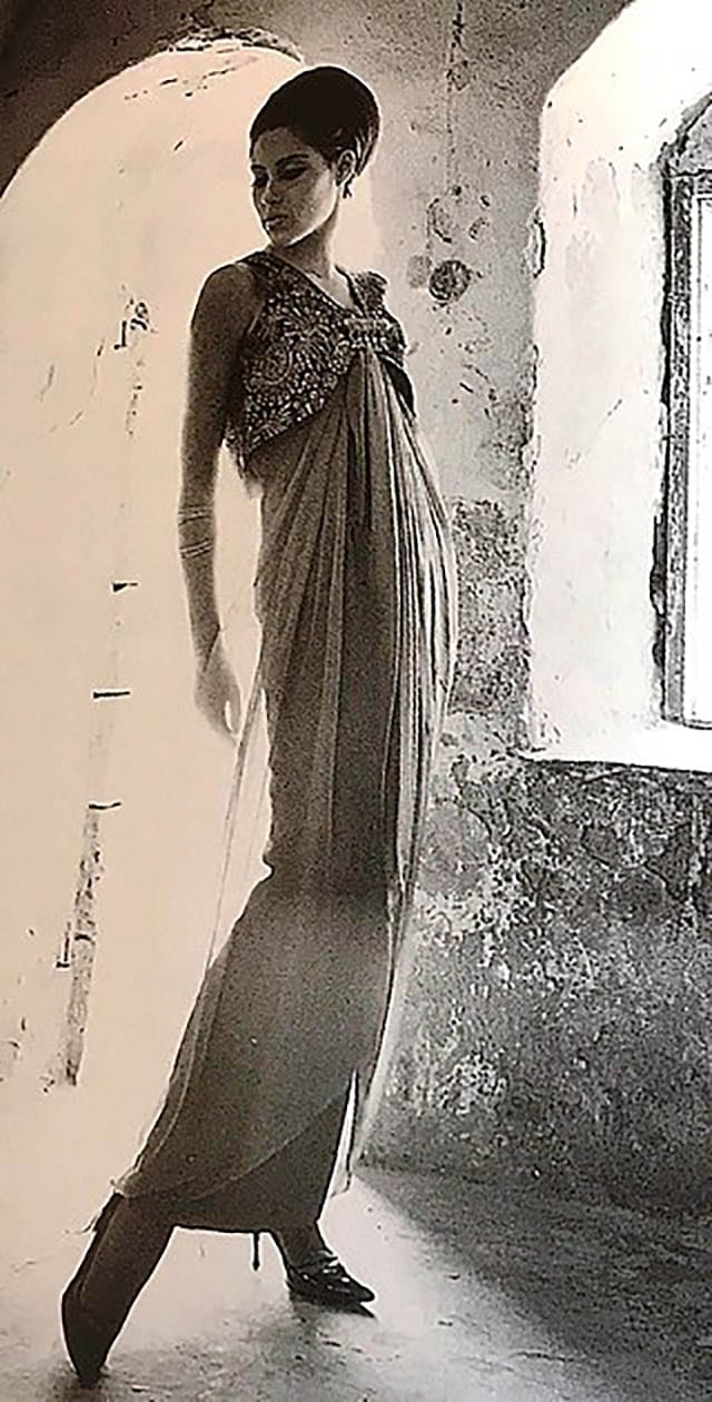 גדעון אוברזון, שמלת ערב סטודיו גברא 1965_מגזין אופנה