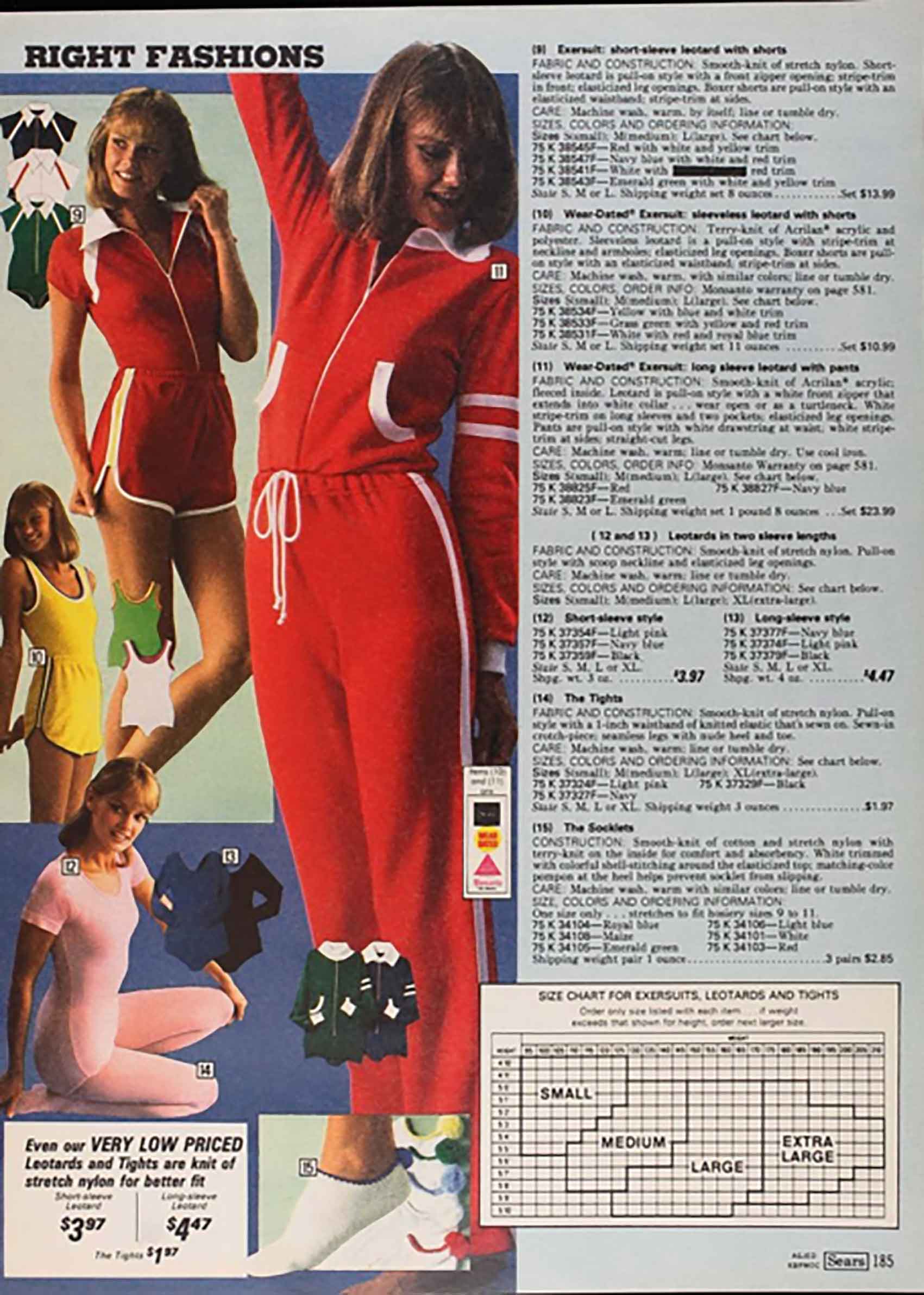 חליפות אקסר, קטלוג סירס רובאק, 1978-אופנה
