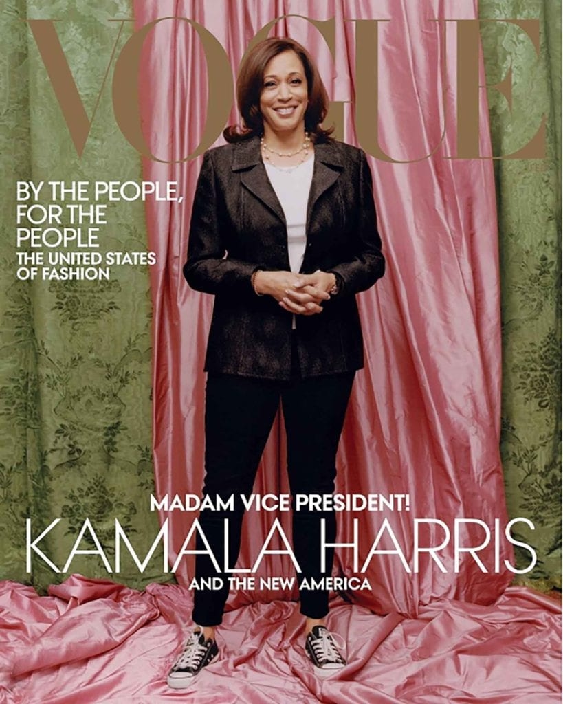 קמלה האריס על שער מגזין ווג. צילום מתוך האינסטגרם של ווג-אופנה