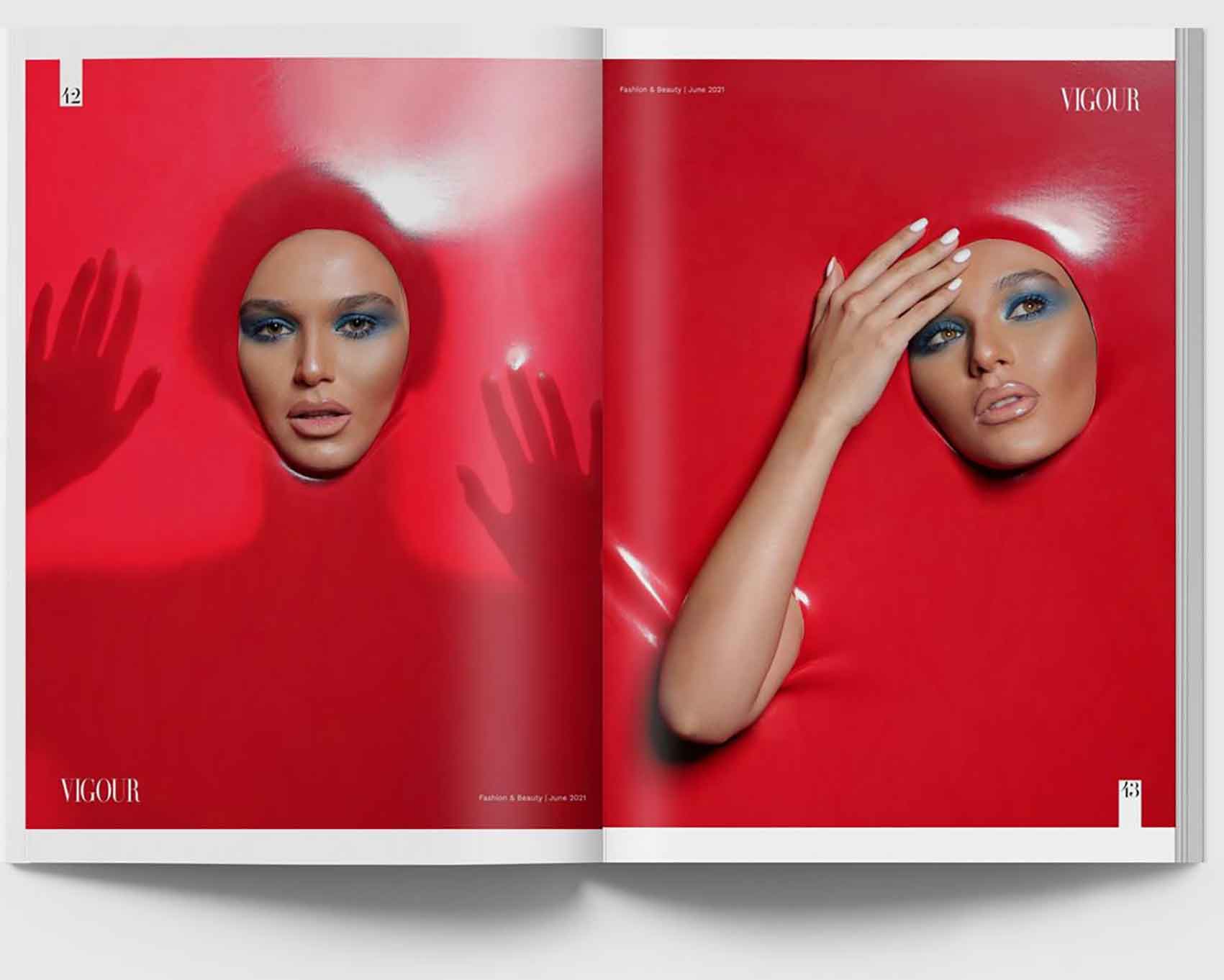 מתוך מגזין האופנה הקנדי, איפור ירין שחף, צילום מריה סלוביוב - 2
