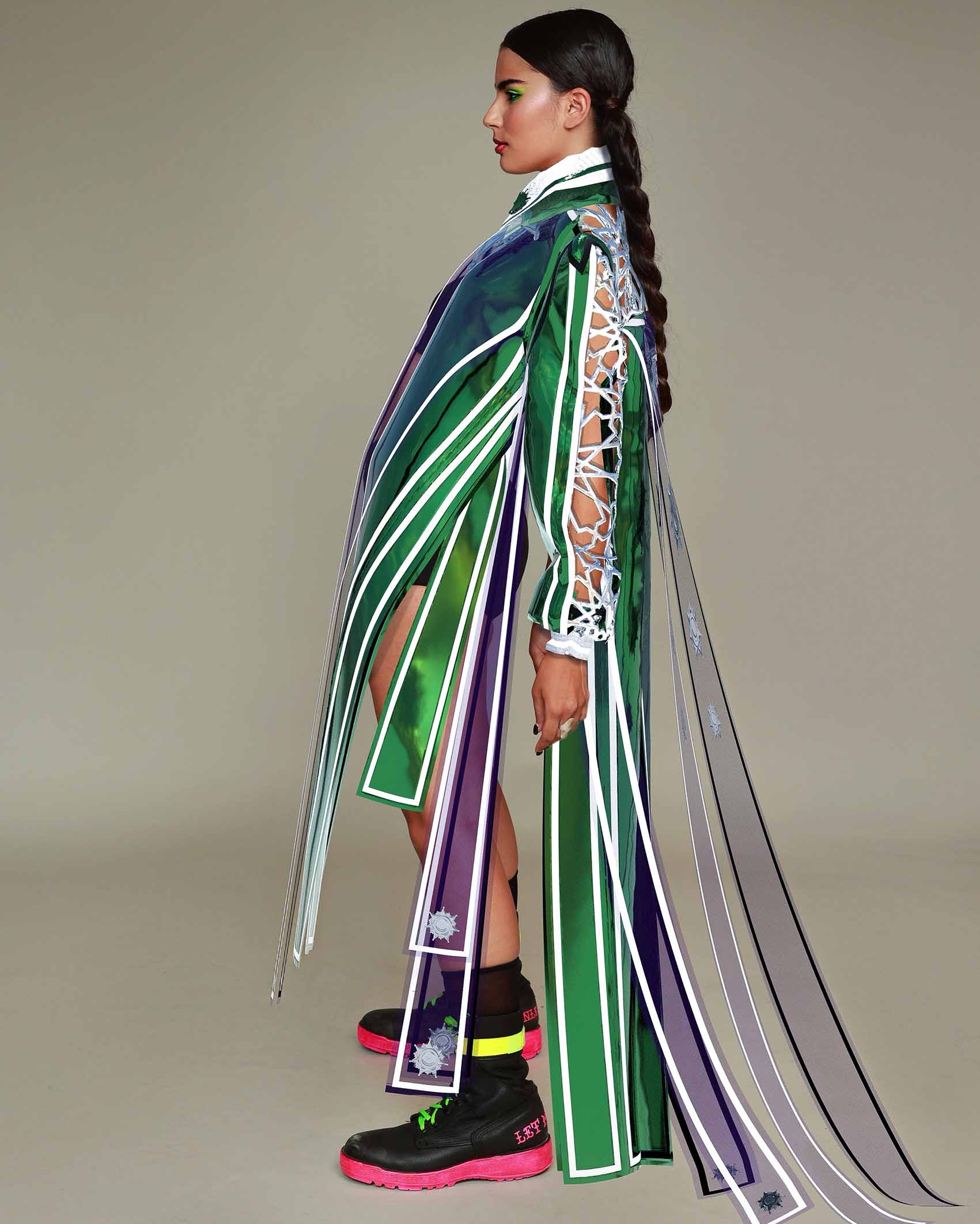 צילום: קליה ג׳יזל דוגמנית: דורין הירבי, איפור: לנה אויסלנדר, שיער: רווית אלישקוב, סטיילינג: שי מיכאל מעצבת אופנה: מאשה גלידר, תכשיטים: קרן וולף - 430