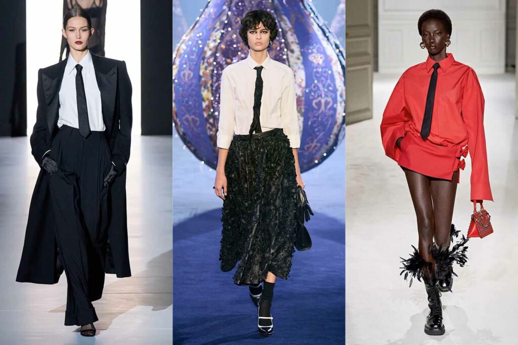 הצבעים השולטים אדום ומרקמים רכים Dolce & Gabbana, Dior, Valentino via GoRunway-1